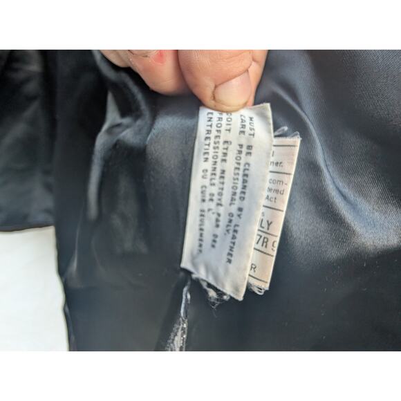 Andrew Marc Addition Mens Leather Jacket XS Brown Quilted Drawstring 90s - Picture 11 of 12